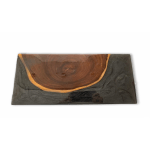 صينية صب سوداء مع خشب